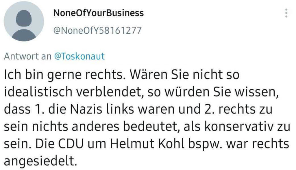 Sind Nazis links? Kommentar 1