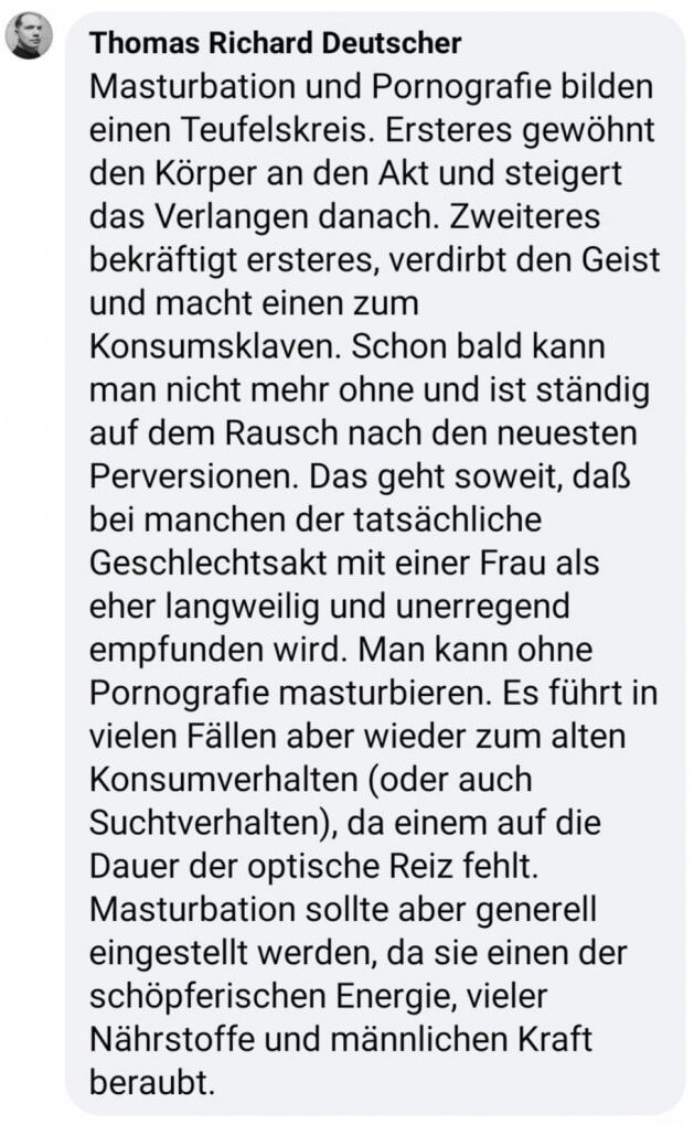 Thomas Deutscher Facebook Masturbation