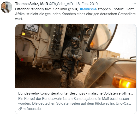 Tweet von Thomas Seitz (AfD)